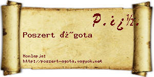 Poszert Ágota névjegykártya